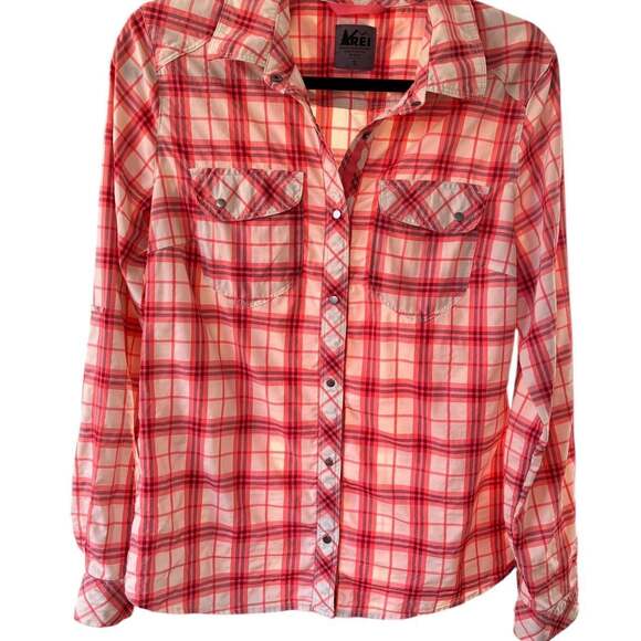 REI Co-op Tops - REI Co-op Women's Sahara Plaid Long-Sleeve Western Snap-Front Shirt